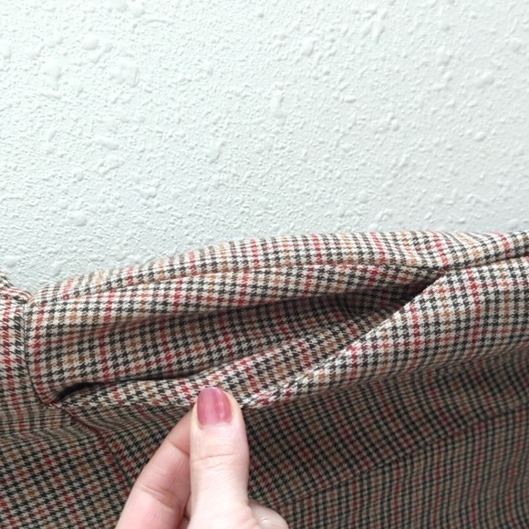 Gypsies & Moondust Jumpsuit Houndstooth Plaid Pockets Tan Academia Boho - Picture 5 of 11